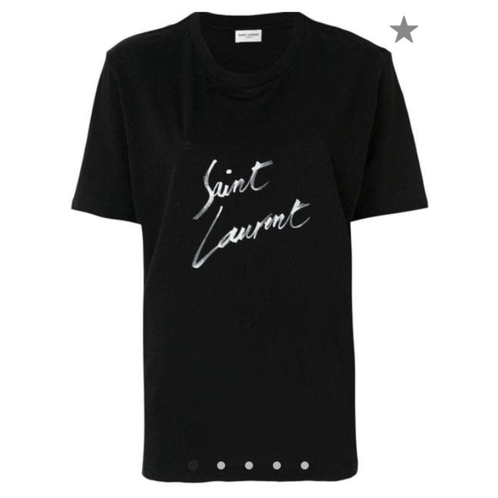SAINT LAURENT SIGNATURE LOGO BOYFRIEND T-shirt